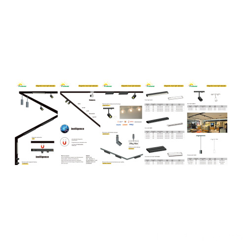 20 surface mounted led magnetic track light system